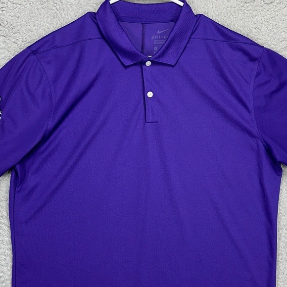 Nike 2021 All Star Game MLB Polo Shirt Mens Large Dri-Fit Purple Standard‎ Fit - Picture 1 of 9
